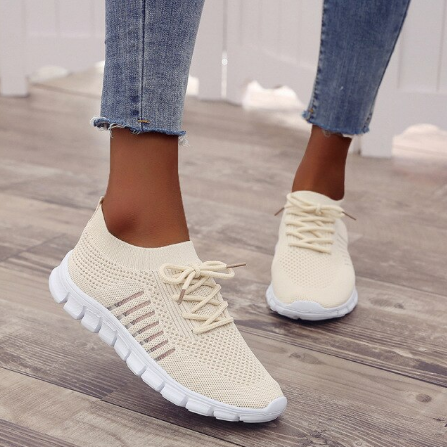 Fiona – Lightweight Lace-Up Knit Trainers