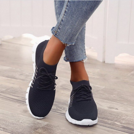 Fiona – Lightweight Lace-Up Knit Trainers