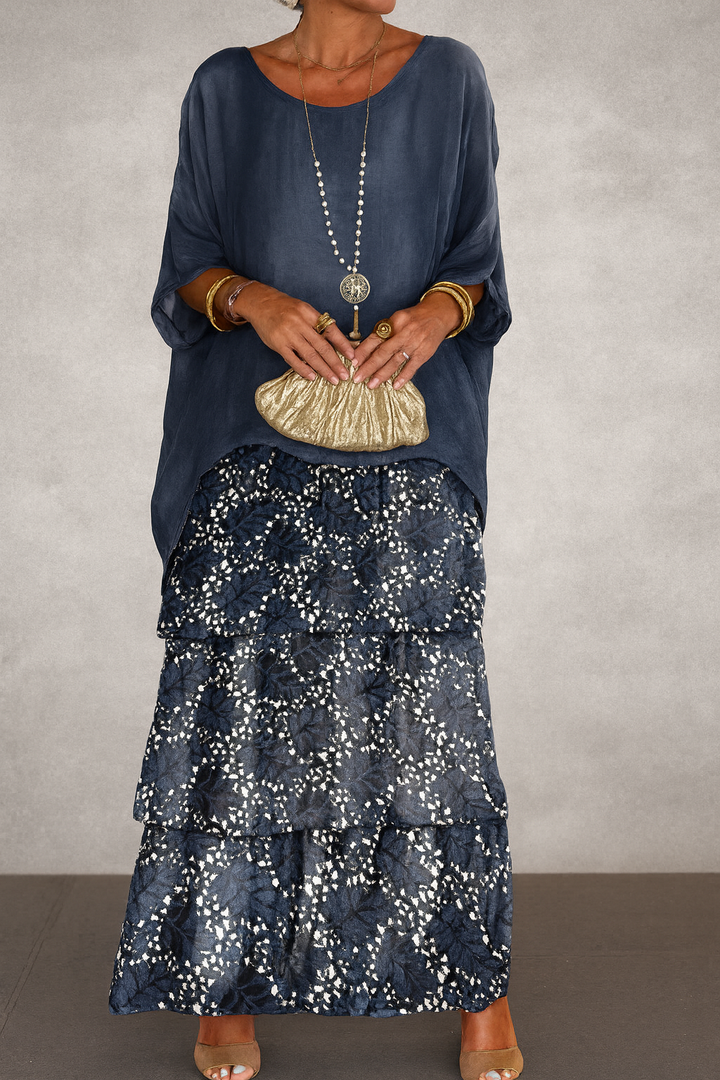 Janet – Tiered Chiffon-Look Maxi Dress