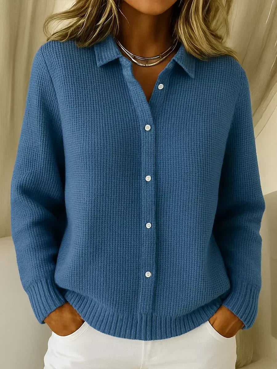 Belinda – Textured Knit Button-Up Cardigan