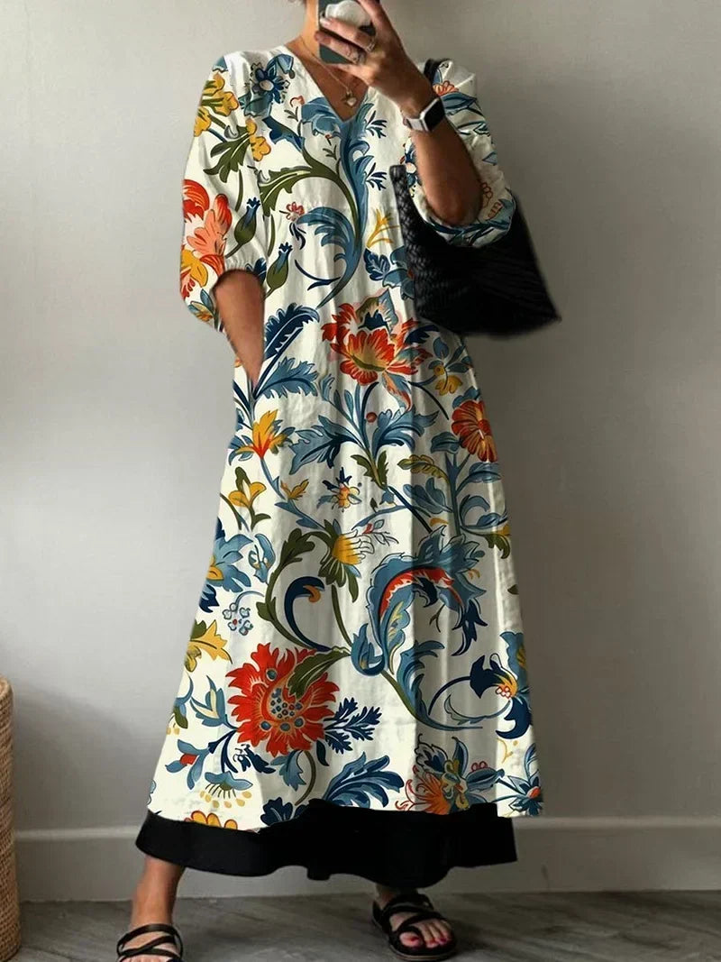 Rabia | Elegant Dress with Tiana Print