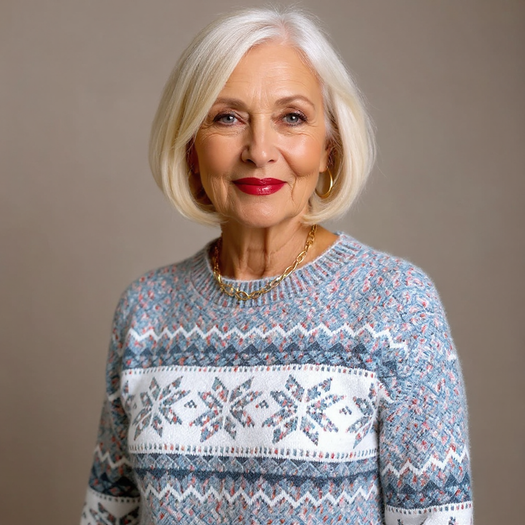 Nicola – Nordic Snowflake Knit Jumper