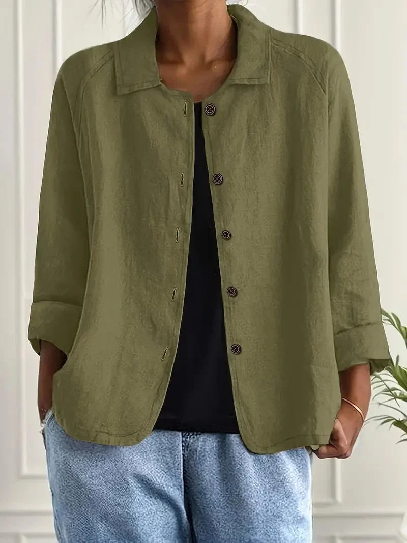 Dorothea – Relaxed Button-Front Jacket