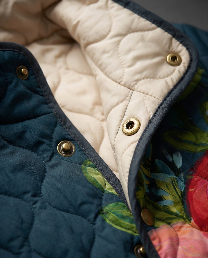 Vera – Vintage Floral Print Quilted Jacket