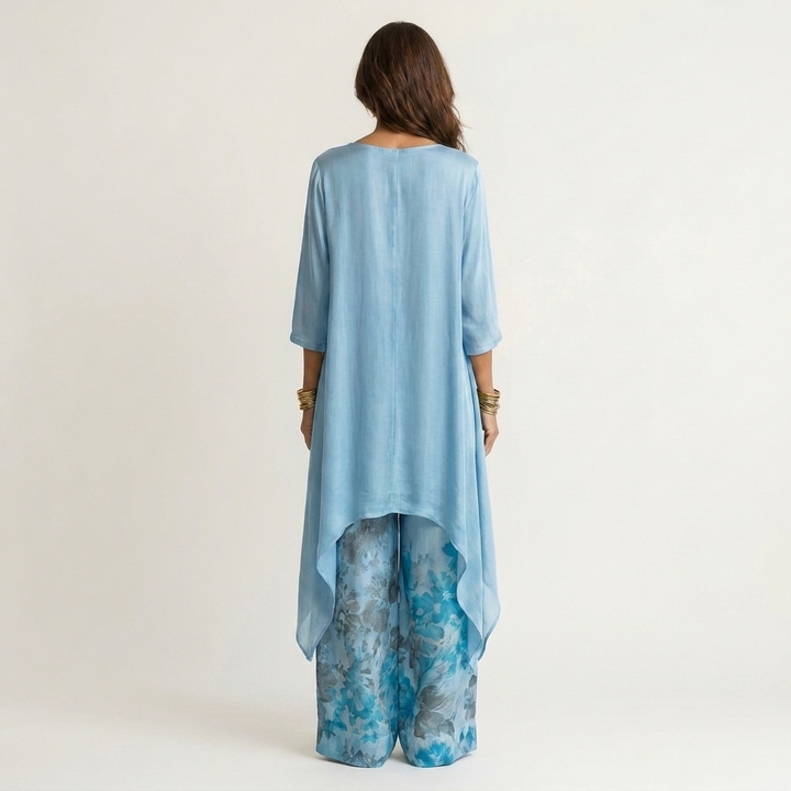 Thomasina – Asymmetric Tunic and Wide-Leg Trouser Set