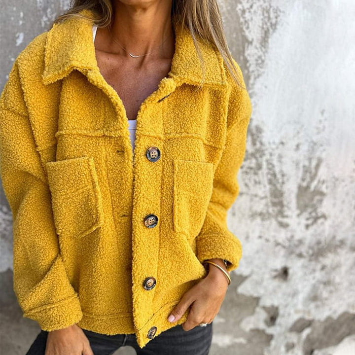Ursula – Cosy Teddy Fleece Button-Up Jacket