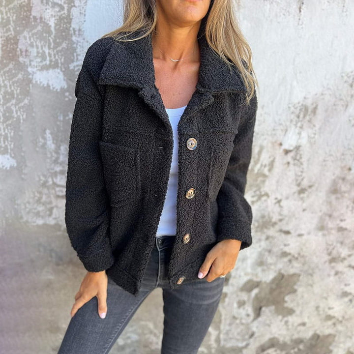 Ursula – Cosy Teddy Fleece Button-Up Jacket