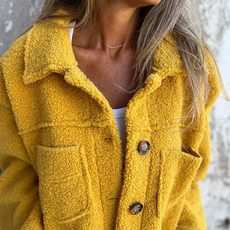 Ursula – Cosy Teddy Fleece Button-Up Jacket