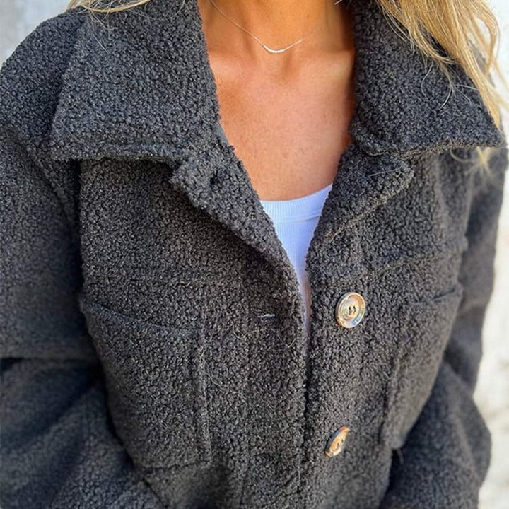 Ursula – Cosy Teddy Fleece Button-Up Jacket