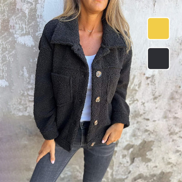 Ursula – Cosy Teddy Fleece Button-Up Jacket