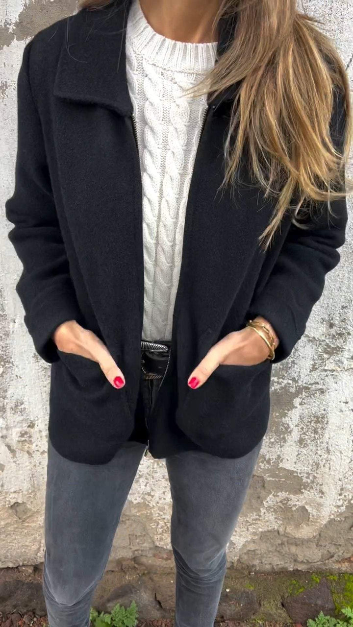 Josephine – Cosy Zip-Up Wool-Look Jacket