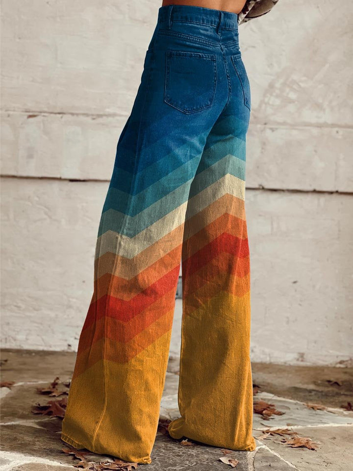 Jessa | Elegant Retro Zigzag Trousers