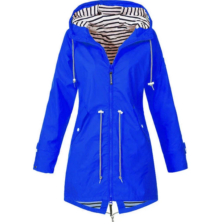 Lesley – Hooded Rain Jacket with Drawstring Waist