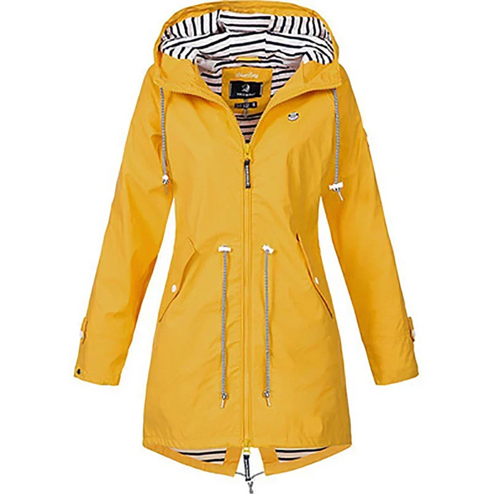 Lesley – Hooded Rain Jacket with Drawstring Waist