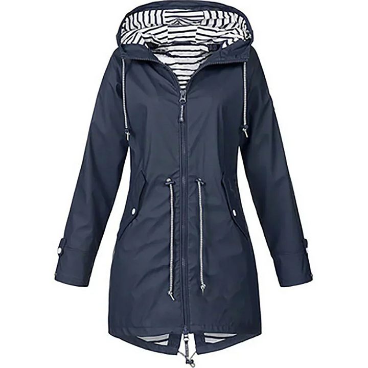 Lesley – Hooded Rain Jacket with Drawstring Waist