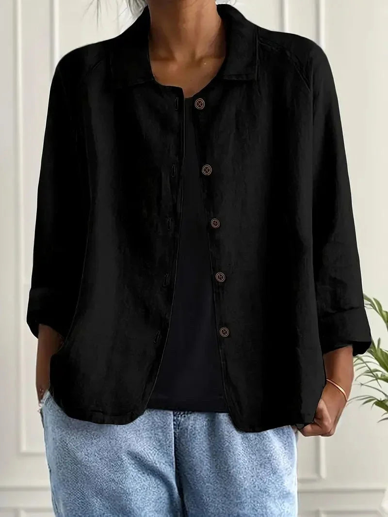 Dorothea – Relaxed Button-Front Jacket