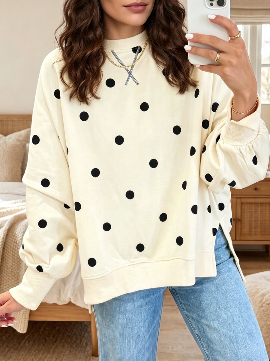 Kay – Polka Dot Relaxed Sweatshirt