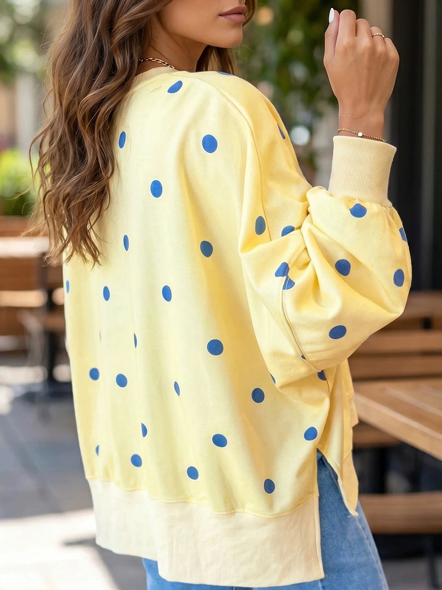 Kay – Polka Dot Relaxed Sweatshirt