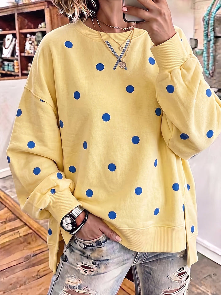 Kay – Polka Dot Relaxed Sweatshirt