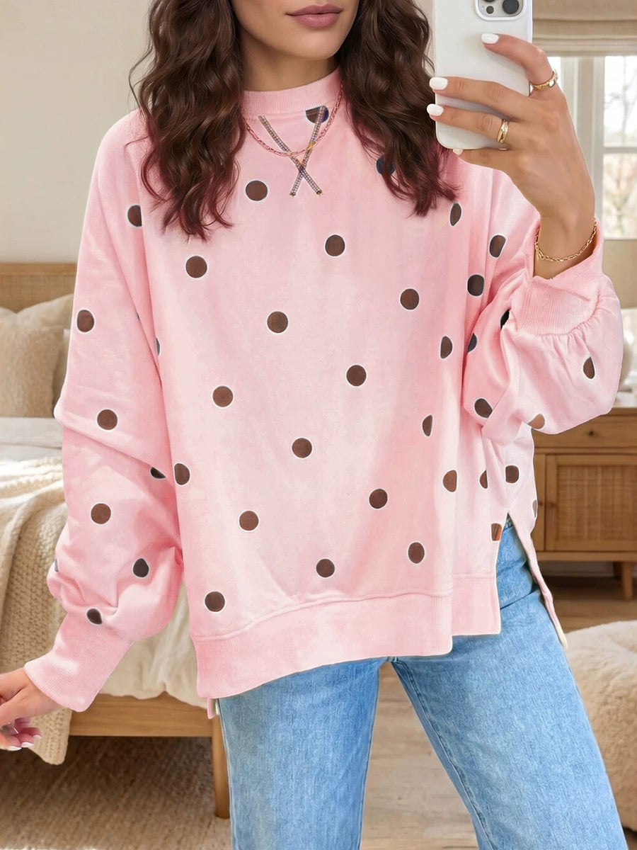 Kay – Polka Dot Relaxed Sweatshirt