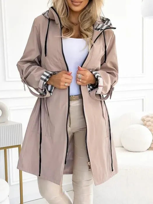 Blanche – Hooded Zip-Up Windproof Coat