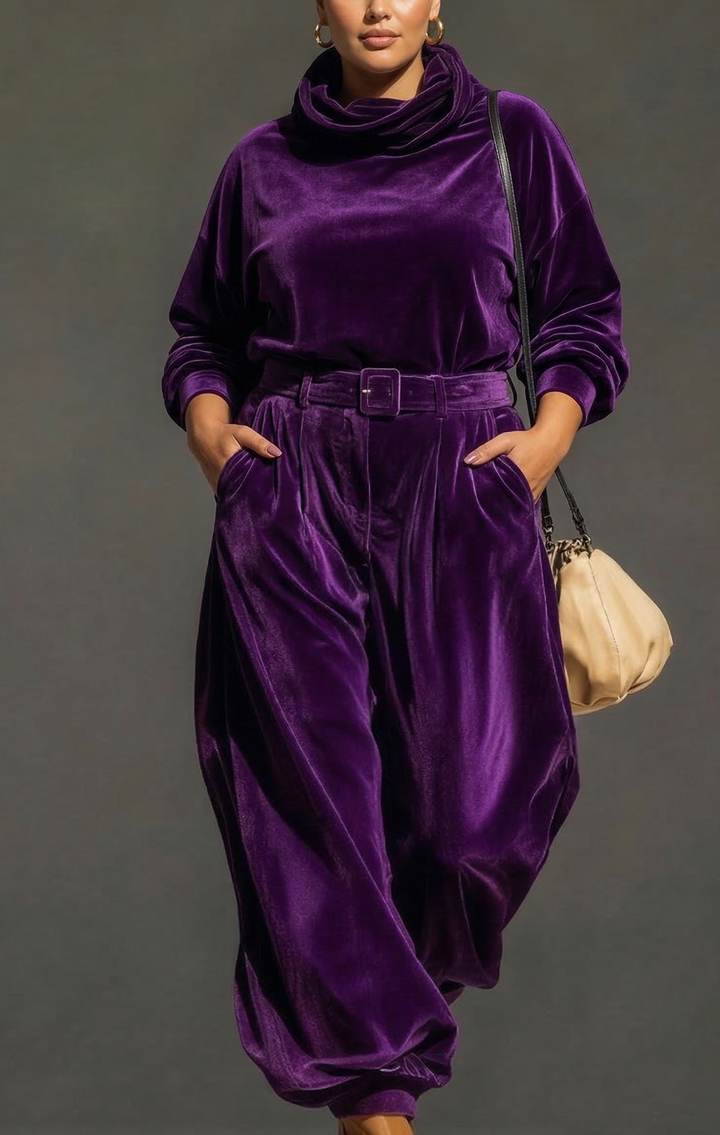 Maggie | Velvet Hoodie and Trousers Set