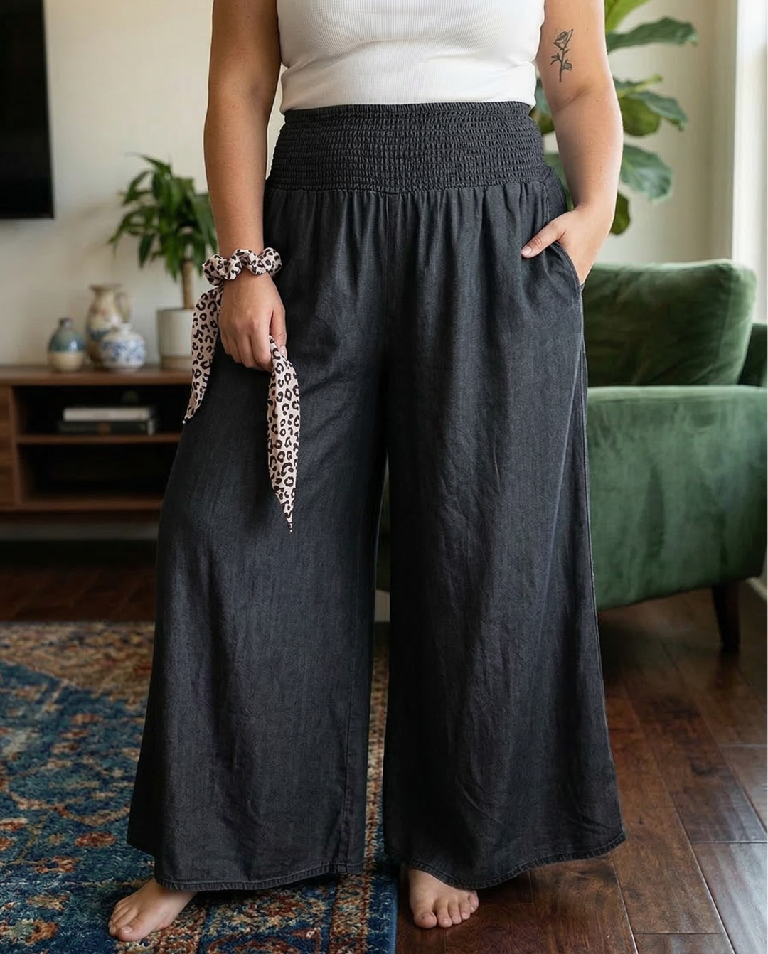 Anya | Smocked Waist Trousers