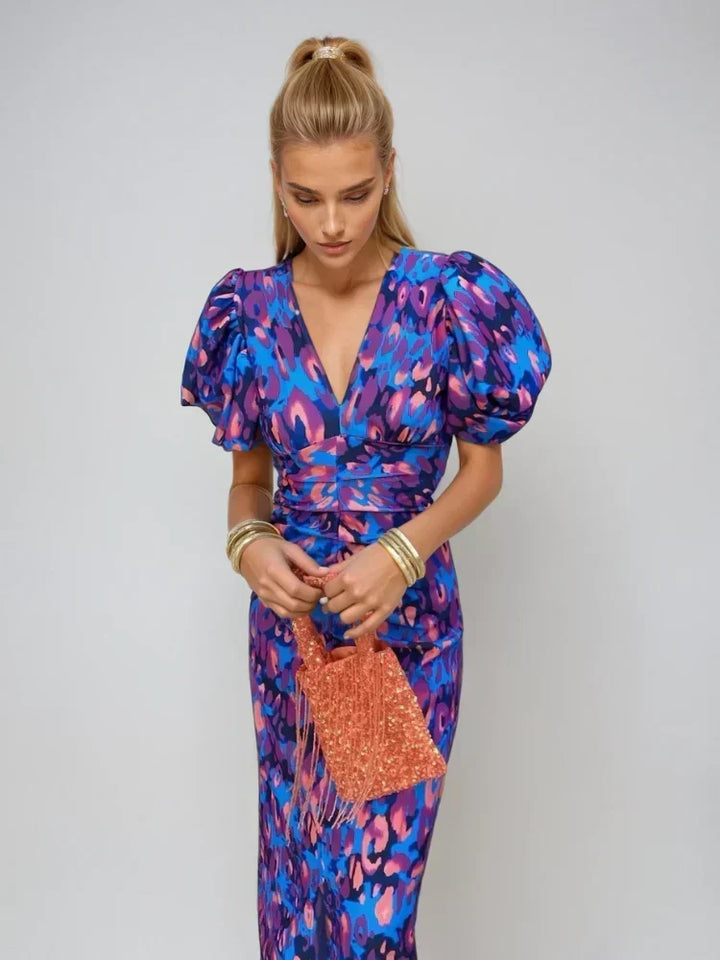 Dior | Pleated Sleeve Colourful Dress