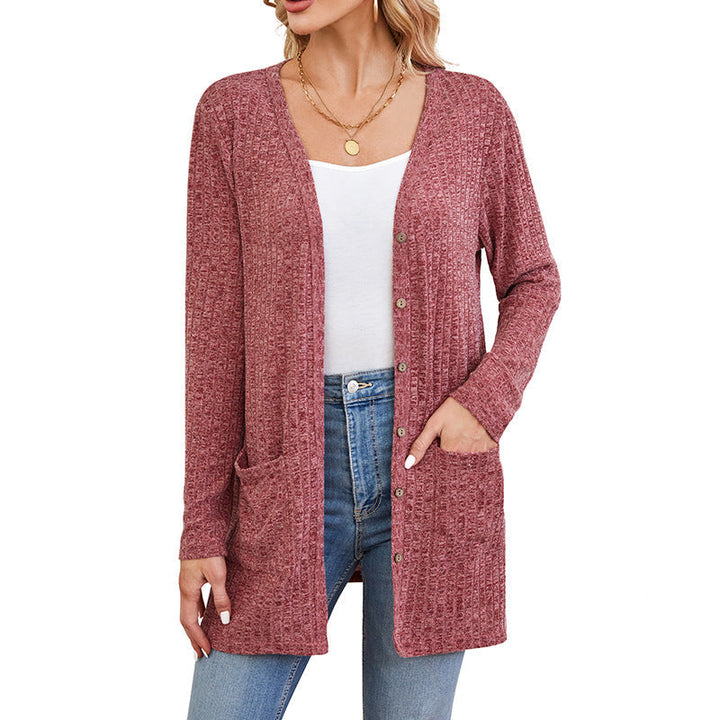Esme – Longline Waffle-Knit Cardigan