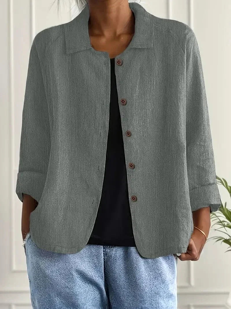 Dorothea – Relaxed Button-Front Jacket