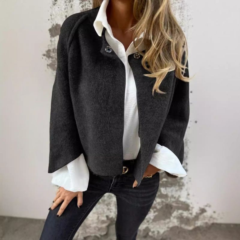 Thomasina – Cropped Button-Up Knit Cardigan