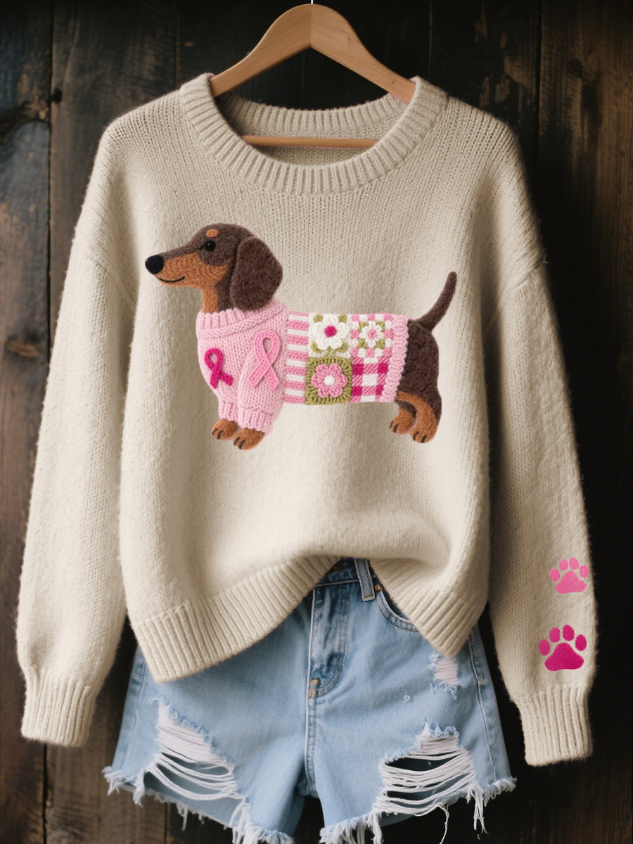 Bronagh – Dachshund Graphic Knit Jumper