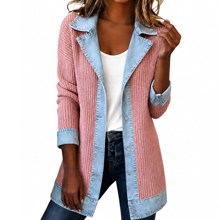 Gwyneth – Knit and Denim Patchwork Jacket